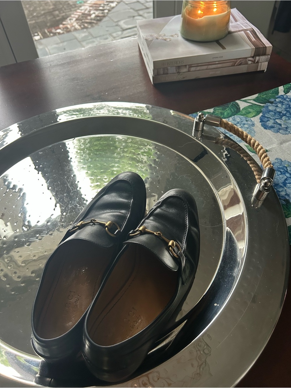 Gucci Black Leather Horsebit Loafers